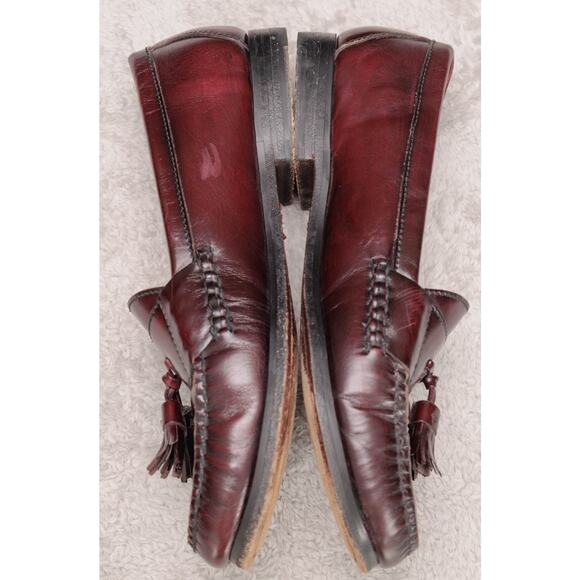 Cole Haan Burgundy Leather Tassel Loafers Slip On Shoes Mens Size 9.5 main image 14